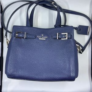 Navy satchel bag